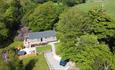 Aerial image of Pritchard Lodge at Madryn Castle