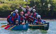 Rafted canoeing at Plas Menai