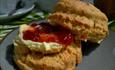 Homemade Scones served in The Corris Cafe in Mid Wales