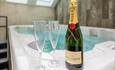Champage on swim spa