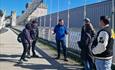 Conwy Town tour on Telford's Conwy suspension bridge