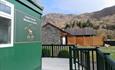 Cae Du reception and mountain in background