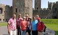 Guided tour inside Caernarfon castle.