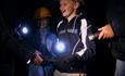 Boy and Girl having fun with on a Corris Mine Explorers visit