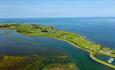 Over shot of shell island