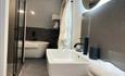 Shower ensuite at The Prince Llewelyn Hotel in Beddgelert