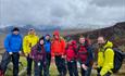 Walkers on Snowdon during a Large Outdoors guided day walk