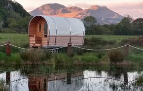Snowdonia North Wales Hadfer Glamping Western Wagon for Two Persons with Full Breakfast Included