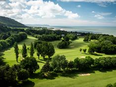 Abergele Golf Course - Overview of the course from above.