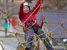 Spider Web Obstacle on the High Ropes Course