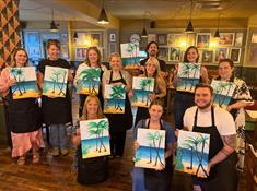 The Paint Club painting party at Clio Lounge