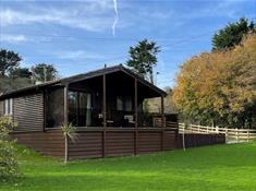 Y Caban 3 bed woodland lodge with hot tub