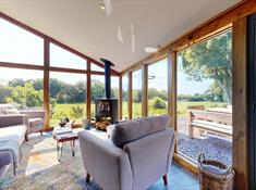 living room with view at Penlan cottage