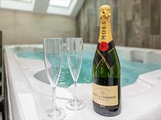 Champage on swim spa