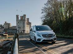 Celticos Tour vehicle near Caernarfon Castle