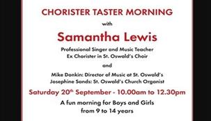 ST OSWALDS PARISH CHURCH, OSWESTRY - CHOIR TASTER MORNING - Saturday 20th September - 10.00am