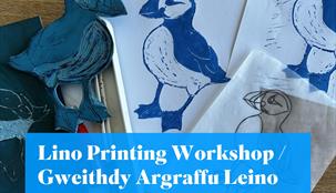 Lino Printing Workshop at RSPB South Stack / Gweithdy Argraffu Leino yn RSPB Ynys Lawd