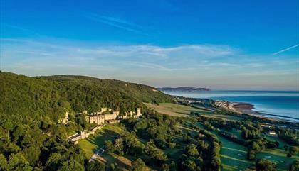 Gwrych Castle from above.