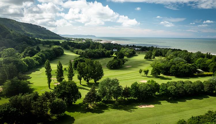 Abergele Golf Course - Overview of the course from above.
