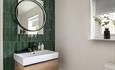 Modern bathroom, light up vanity mirror
