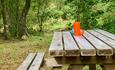 Sit spots, breakfast or rest stops by the river, in the woodland or with a view of the mountains
