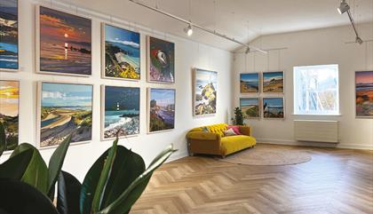 Over 150 square meters of modern industrial gallery space, an extensive collection of modern artwork by Beth Horrocks.
