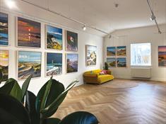 Over 150 square meters of modern industrial gallery space, an extensive collection of modern artwork by Beth Horrocks.
