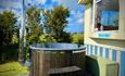 Private Eco hot tub for The Beach Hut exclusive use