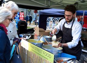 Street food stall in Bath