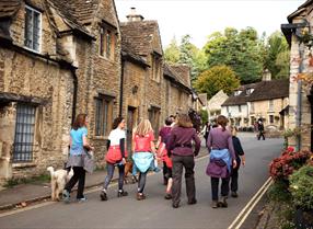 A group of women setting off for a walk