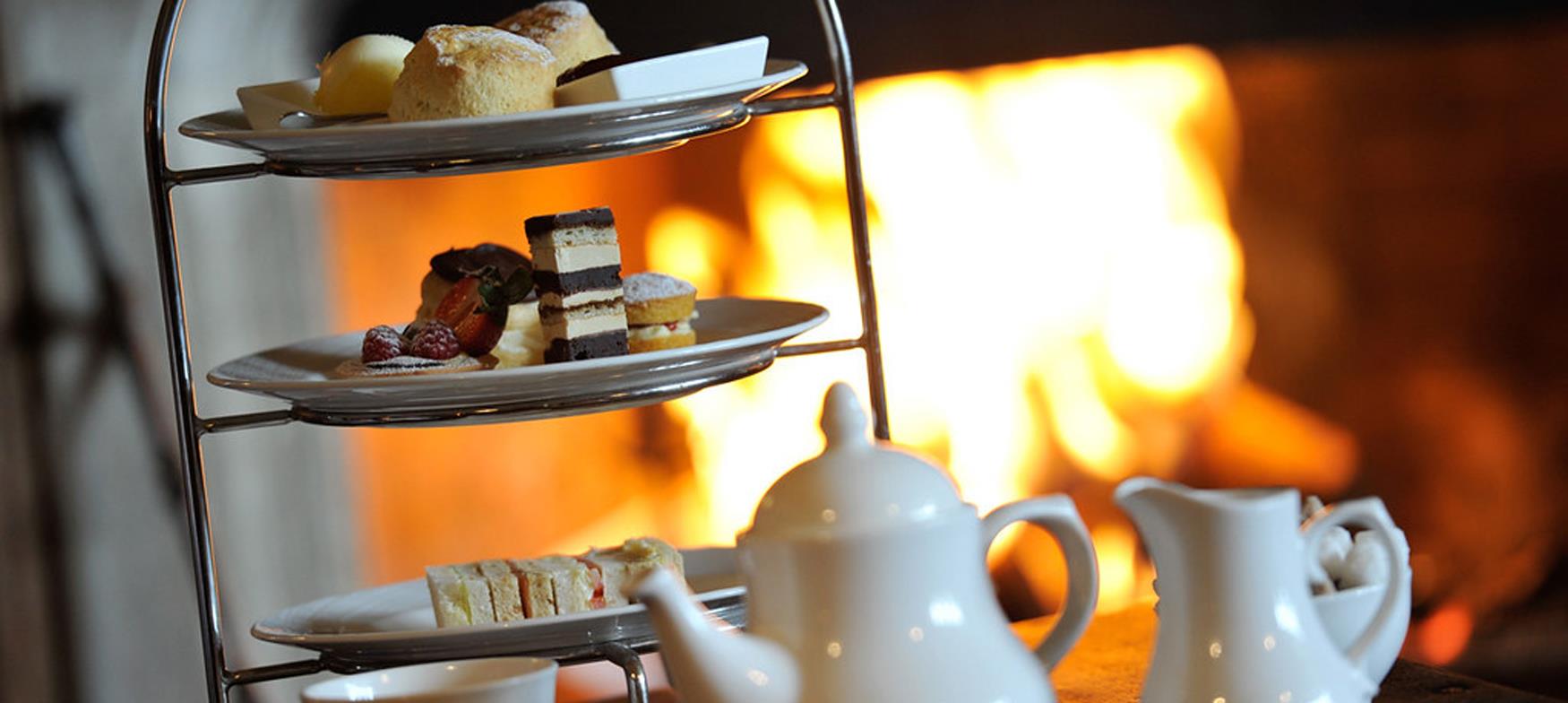 An array of cakes and scones