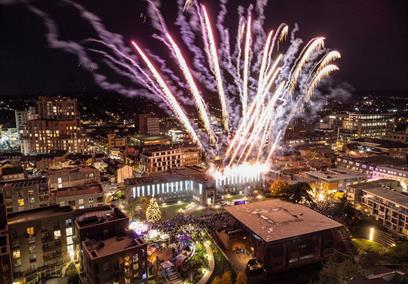 Aerial view of Maidenhead Christmas Lights Switch-on