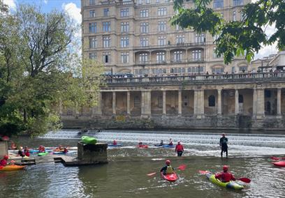 Starting to paddle