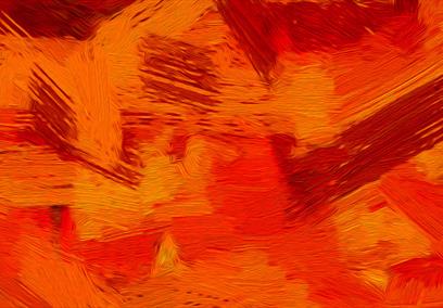 A mixture of red, yellow and orange brush strokes