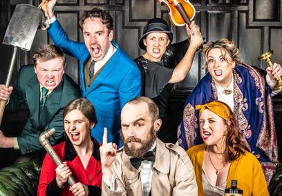 A group of actors dressed in costume for Murder She Didn't write