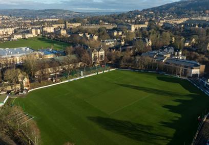 An aerial view of Bath Cricket Club