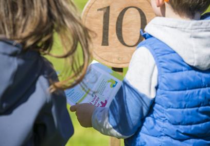 Children on a National Trust Easter trail