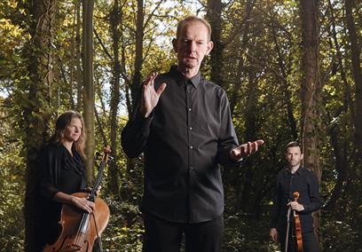The Devil's Violin group in a forest