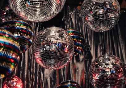 A collection of disco balls