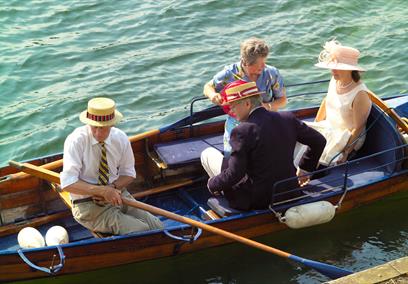Private boat at Henley Royal Regatta