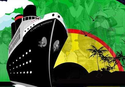 Illustration of the Windrush ship