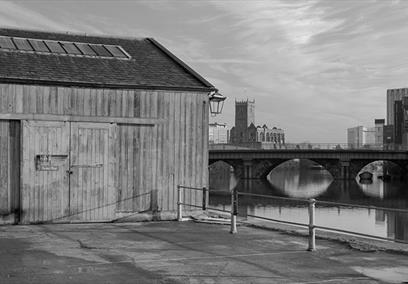 View of Bristol Bridge from Welsh Back