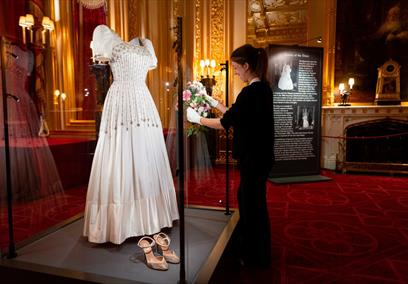 HRH Princess Beatrice of York’s wedding dress at Windsor Castle, Royal Collection Trust / (c) All Rights Reserved
