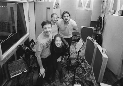 A black and white picture of the Eleven Magpies band