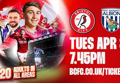Bristol City vs West Bromwich Albion at Ashton Gate Stadium