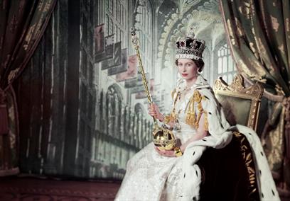 The queen at her coronation
