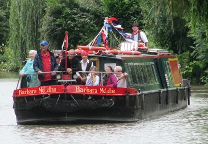 Canal boat on the Kennet and Avon canal