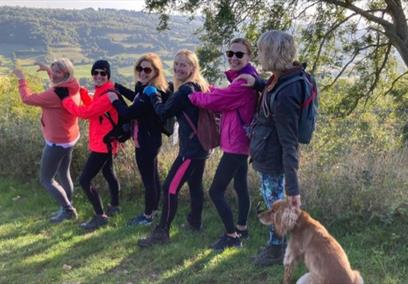 Participants enjoying the Circuit of Bath Walk