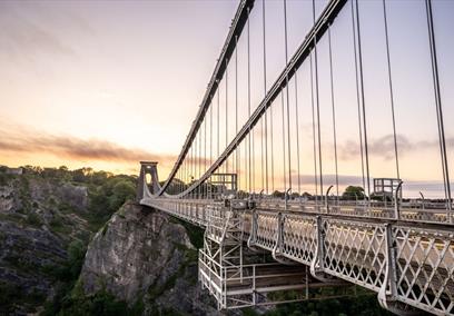 The historic iron chains of the Clifton Suspension Bridge