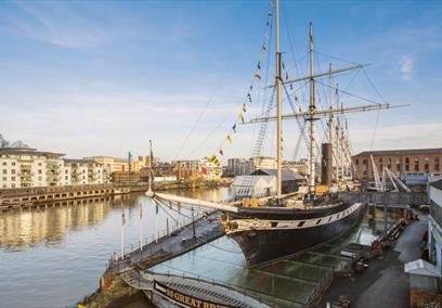 Brunel's SS Great Britain in dockyard